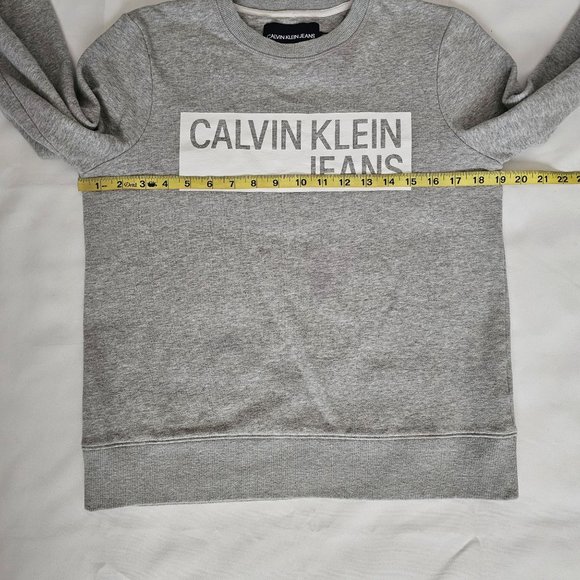 Calvin Klein Jeans Women's Gray Heathered Crew Neckline Pullover Sweater S/P/CH - Picture 5 of 14